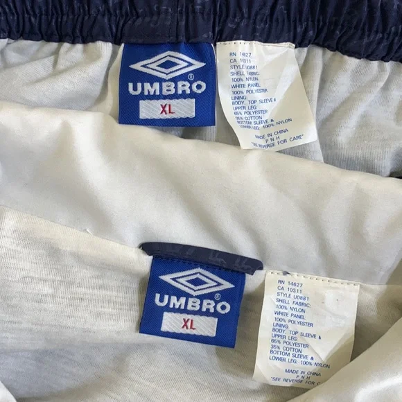 VTG UMBRO Men’s Size XL England 🏴󠁧󠁢󠁥󠁮󠁧󠁿 National Soccer Team 2pc Set